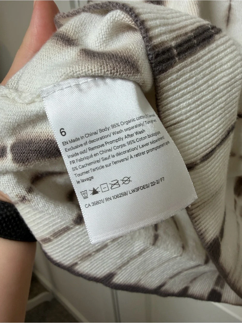 Lululemon Tie Dye Cashmere Blend Crewneck Sweater